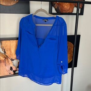 Express Women's Vibrant Blue Blouse